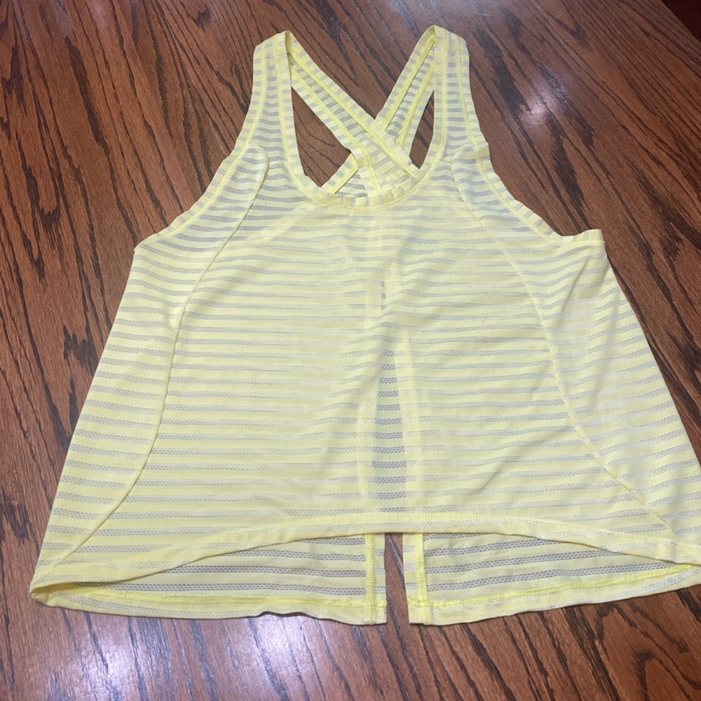 ZYIA Yellow Nimbus Split Back Tank Top XL
